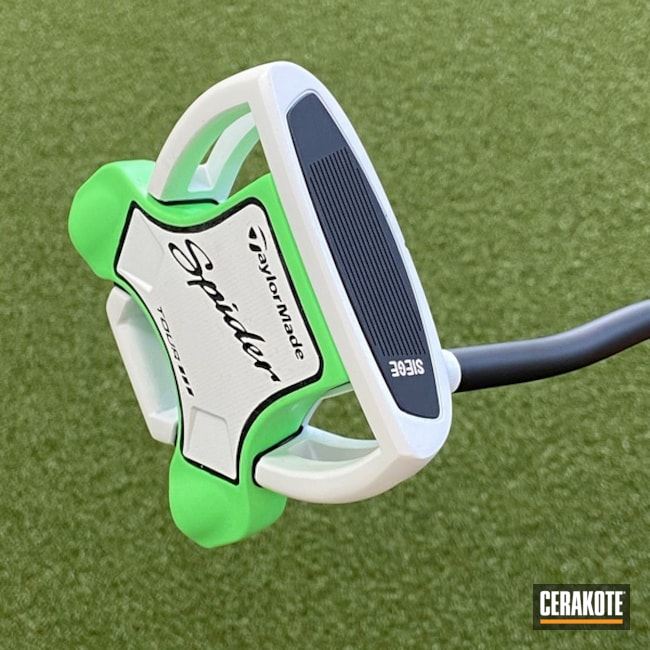 Taylor Made Putter Cerakoted Using Stormtrooper White And Parakeet Green