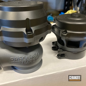 Tial Blow Off Valve And Precision Turbo Waste Gate Cerakoted Using Sniper Grey, Micro Slick Dry Film Lubricant Coating (air Cure) And Navy