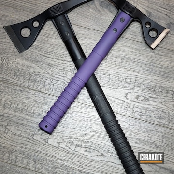 Tomahawks Cerakoted Using Bright Purple