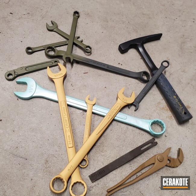 Shop Tools Cerakoted Using Noveske Bazooka Green, Midnight Bronze And Graphite Black