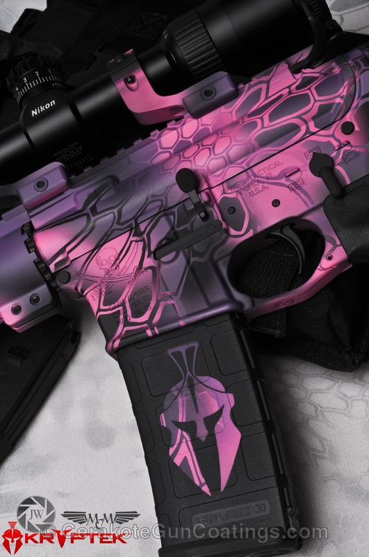 H-141 Prison Pink with H-217 Bright Purple by Brock Gardner | Cerakote