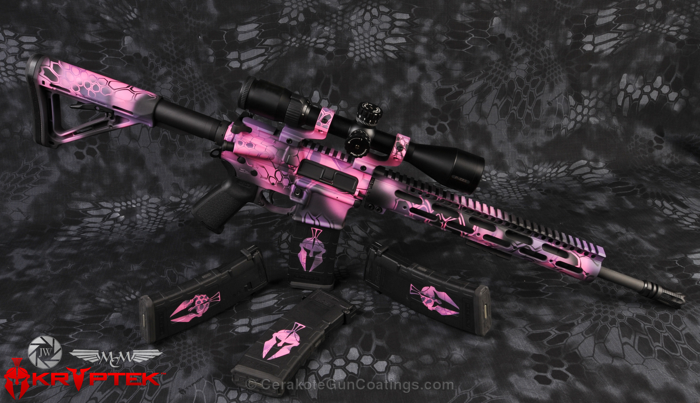 H-141 Prison Pink with H-217 Bright Purple by Brock Gardner | Cerakote