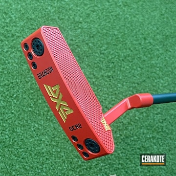 Pxg Putter Cerakoted Using Habanero Red And Graphite Black