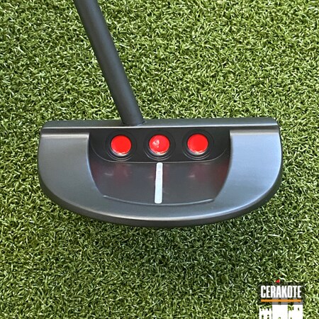 Powder Coating: Putters,Graphite Black H-146,Golf,Scotty Cameron,Titleist,RUBY RED H-306,Putter