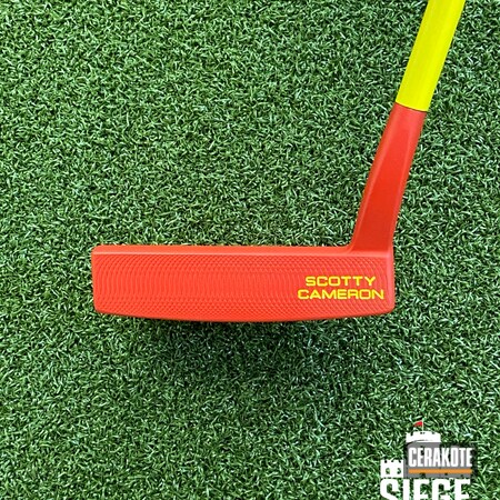 Powder Coating: Putters,Corvette Yellow H-144,Golf,S.H.O.T,Scotty Cameron,Titleist,USMC Red H-167,Putter