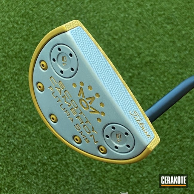 Scotty Cameron Putter Cerakoted Using Crushed Silver And Gold