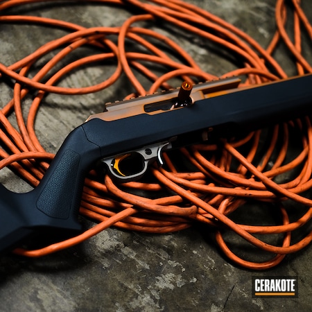 Powder Coating: Hunter Orange H-128,S.H.O.T,MagPul,Hunting Rifle,Rifle Barrel,Bolt Action,Custom Rifle,Brownells,10/22,Backpack,.22,.22LR,Custom Rifle Build,Hunter Orange,Orange