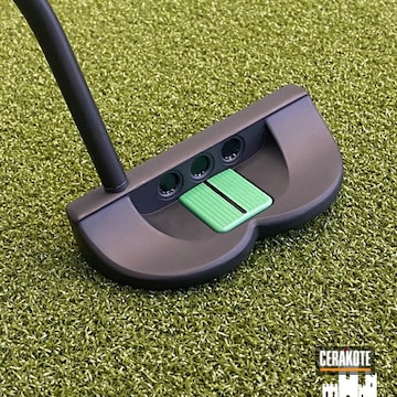 Scotty Cameron Putter Cerakoted Using Squatch Green And Graphite Black