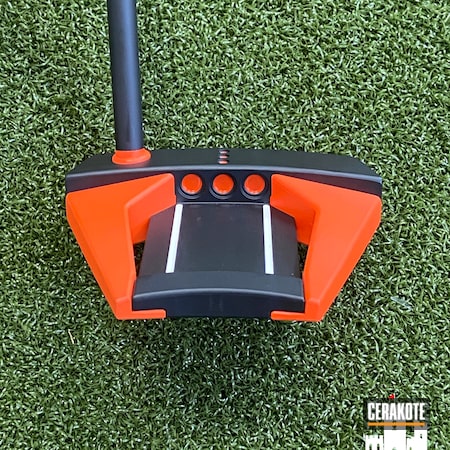 Powder Coating: Hunter Orange H-128,Putters,Graphite Black H-146,Golf,Scotty Cameron,Titleist,Putter