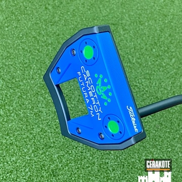 Scotty Cameron Putter Cerakoted Using Nra Blue And Graphite Black