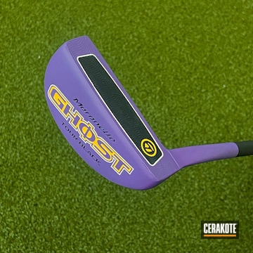 Taylormade Putter Cerakoted Using Graphite Black And Bright Purple