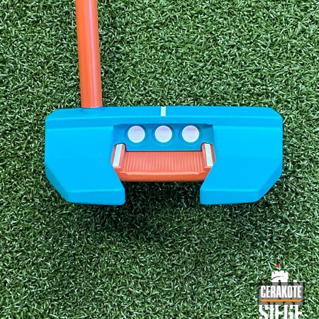 Powder Coating: Putters,Miami Dolphins,Golf,Scotty Cameron,TERRA COTTA - MTO H-325,Putter,AZTEC TEAL H-349
