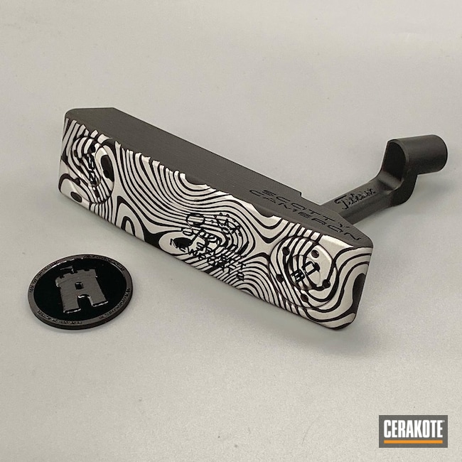 Scotty Cameron Putter Cerakoted Using Crushed Silver And Graphite Black