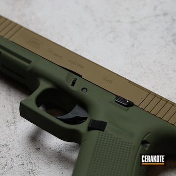 Glock Glock 34 Cerakoted Using Multicam® Olive And Multicam® Dark Green