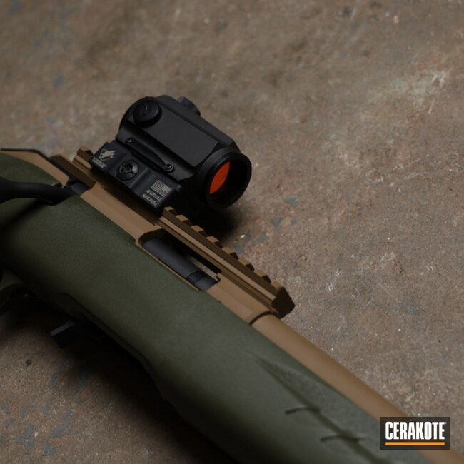 Savage Arms Bolt Action Rifle Cerakoted Using Barrett® Brown