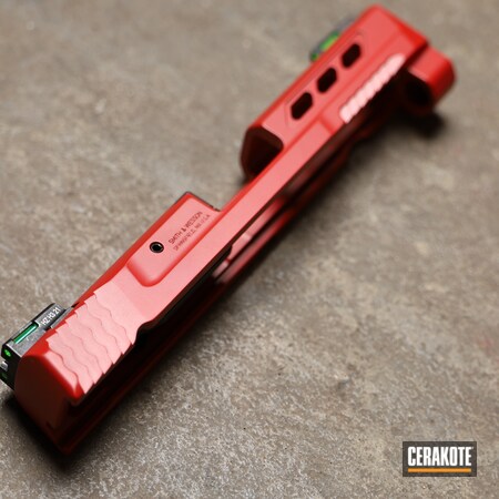 Powder Coating: 9mm,Smith & Wesson,S.H.O.T,USMC Red H-167,Performance Center,Pistol Slide