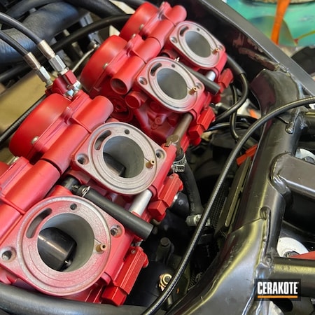 Powder Coating: Carburetor,RUBY RED H-306,Automotive,Motorcycle