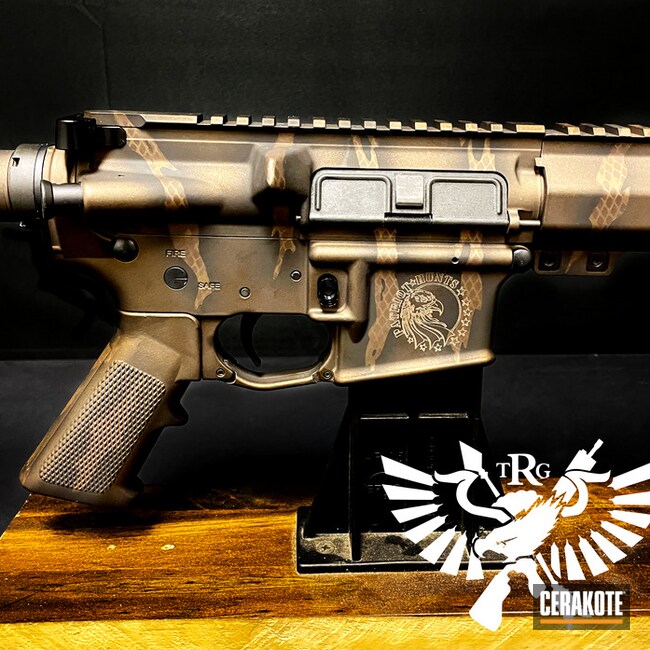 Ar For Charity  Cerakoted Using Glock® Fde And Burnt Bronze