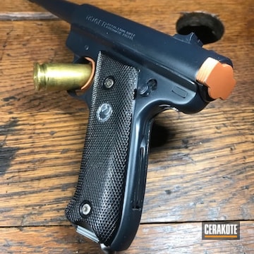 Ruger Mk1 Pistol Cerakoted Using Magpul® Stealth Grey And Copper