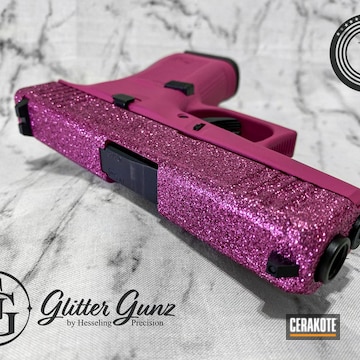 Glittered Glock 43x Cerakoted Using Sig™ Pink