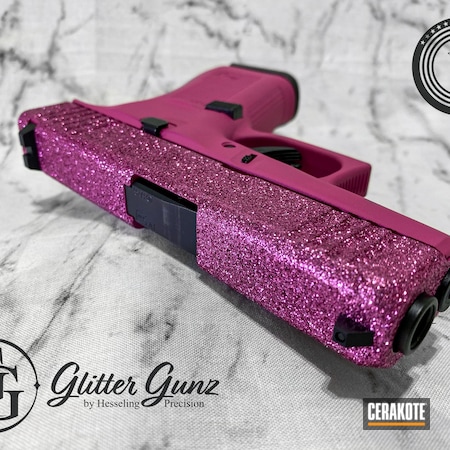 Powder Coating: Conceal Carry,Glock,.9,Ladies,S.H.O.T,SIG™ PINK H-224,Glitter Glock,Glock Ladies,Custom,g43x