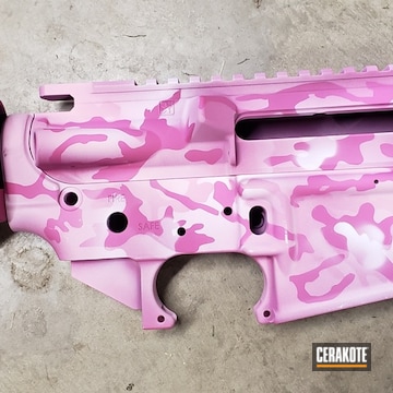 Pink Camo Ar Cerakoted Using Bazooka Pink And Bright White