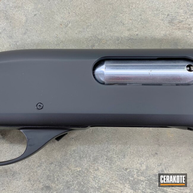Remington 870 Shotgun Cerakoted Using Graphite Black