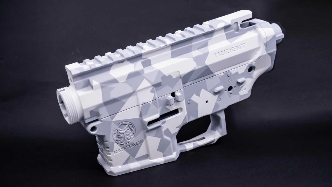 Splinter Camo AR Builders Set Cerakoted using Bright White and ...