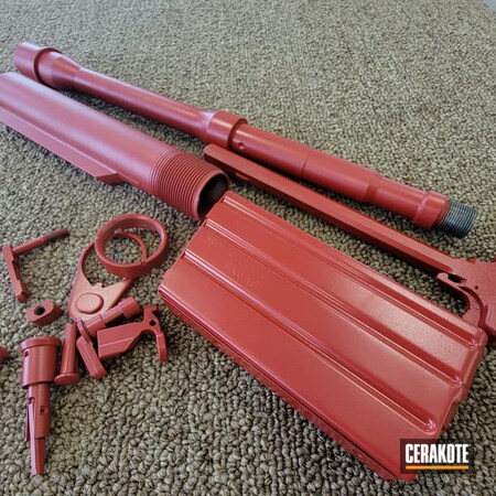 Powder Coating: S.H.O.T,HABANERO RED H-318,Rifle Barrel,AR-15,Gun Parts