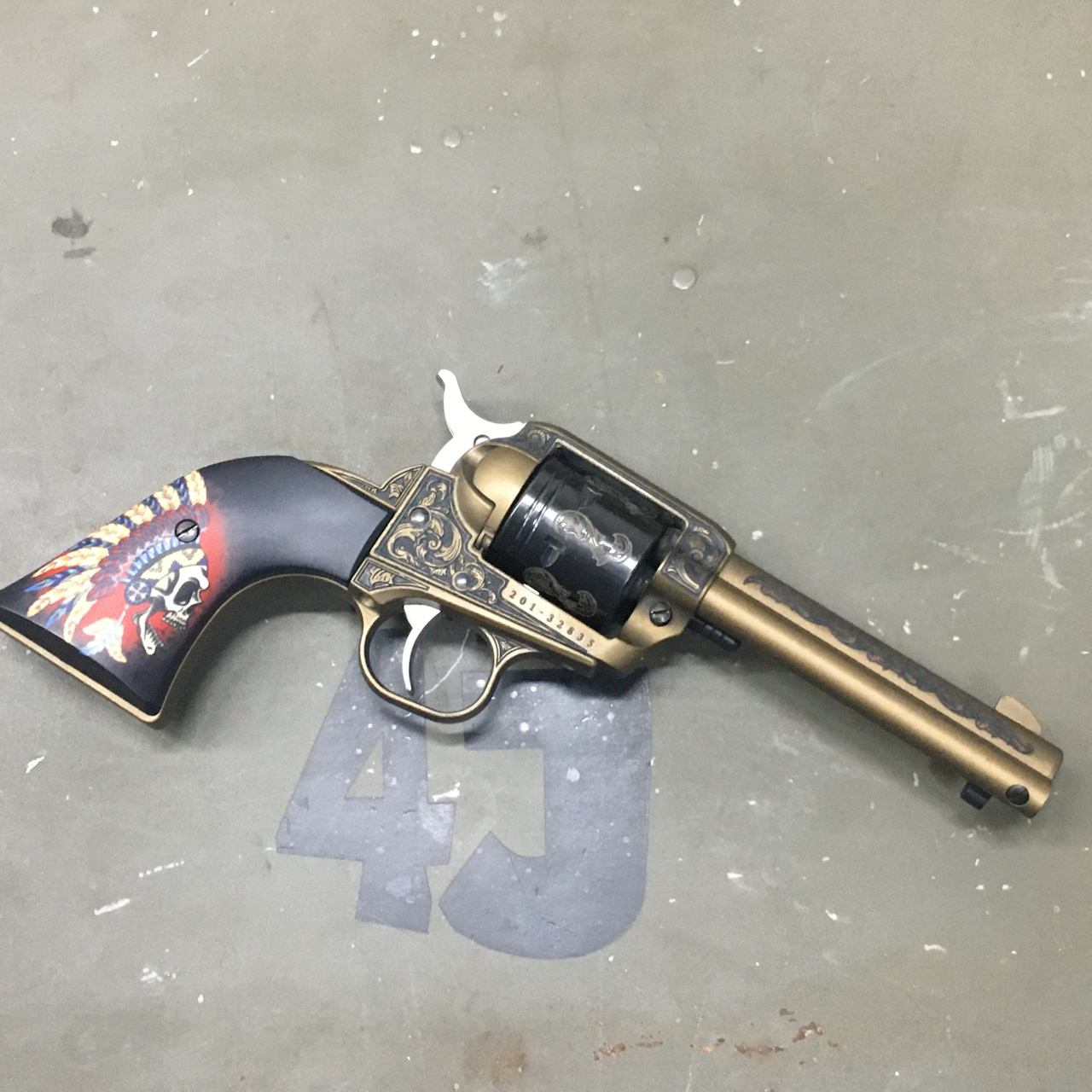 Ruger Wrangler Revolver Cerakoted using Graphite Black and Burnt Bronze ...