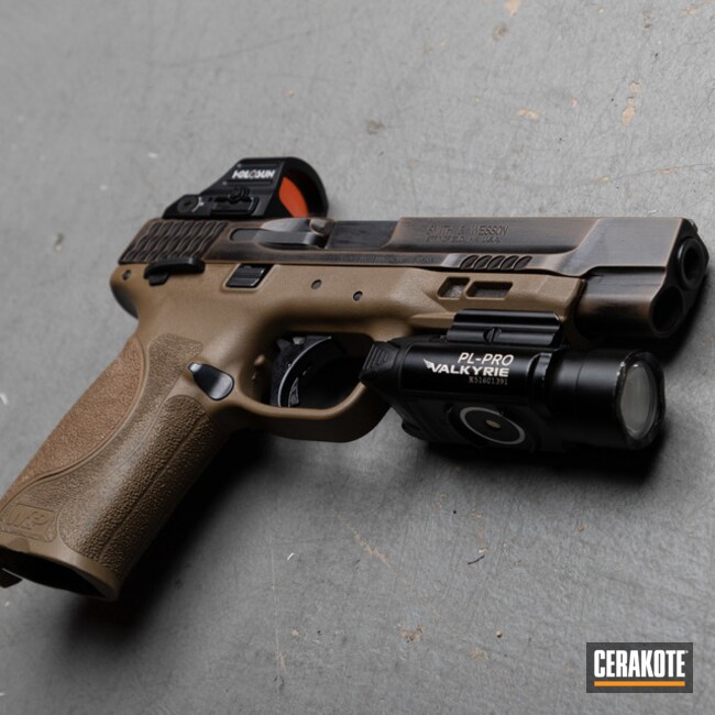 Smith & Wesson M&p9 Cerakoted Using Graphite Black And Flat Dark Earth