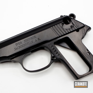 Iver Johnson Pistol Cerakoted Using Gloss Black
