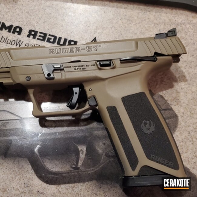 Ruger 57 Pistol Cerakoted Using Blackout And Magpul® Flat Dark Earth
