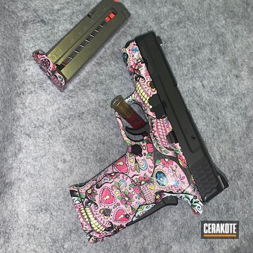 Smith & Wesson M&p Shield Cerakoted Using Matte Ceramic Clear And Graphite Black