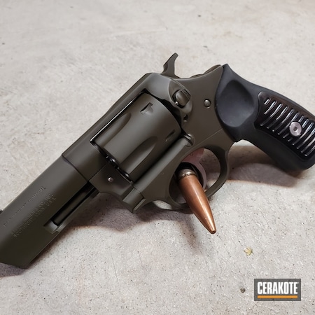 Powder Coating: S.H.O.T,Ruger Revolver,Revolver,Bear Gun,MAGPUL® O.D. GREEN H-232,Camping,SP101,Ruger,.357,Camouflage,.357 Magnum