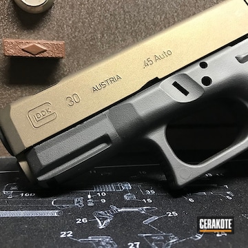 Glock 30 Cerakoted Using Graphite Black And Burnt Bronze