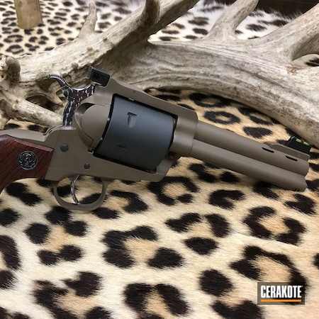 Powder Coating: 44mag,Ruger Blackhawk,S.H.O.T,Revolver,Blackhawk,44 Magnum,SIG™ DARK GREY H-210,Ruger,Burnt Bronze H-148,Mag-na-port,Custom Revolver