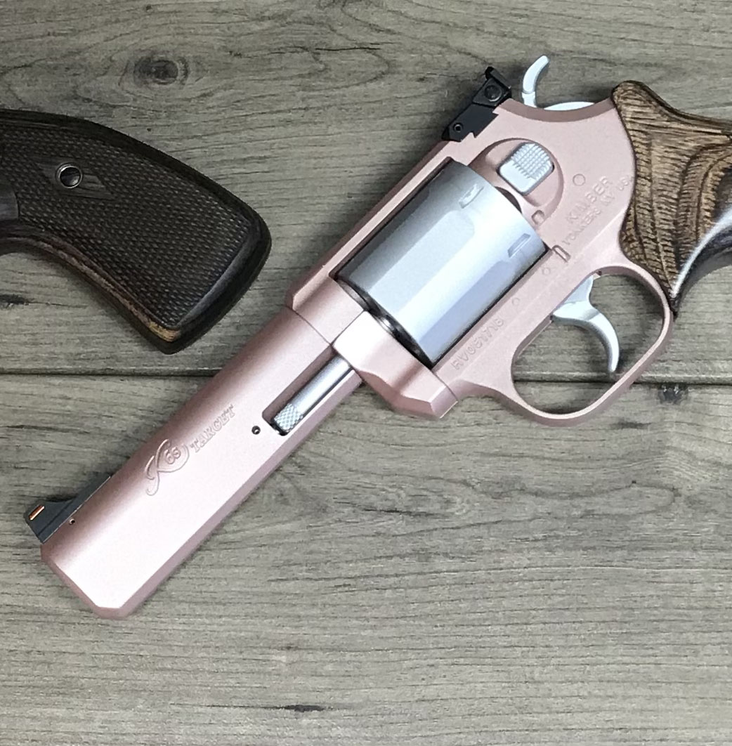 Kimber Revolver coated with Satin Aluminum and Rose Gold | Cerakote