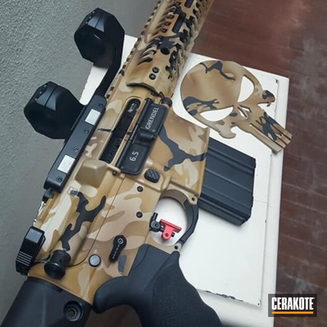 Cerakoted Camo 6.5 Ar Build In H-187, H-146 And H-268