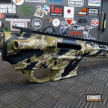 Cerakoted Custom Camo Ar Project In H-146 And H-189