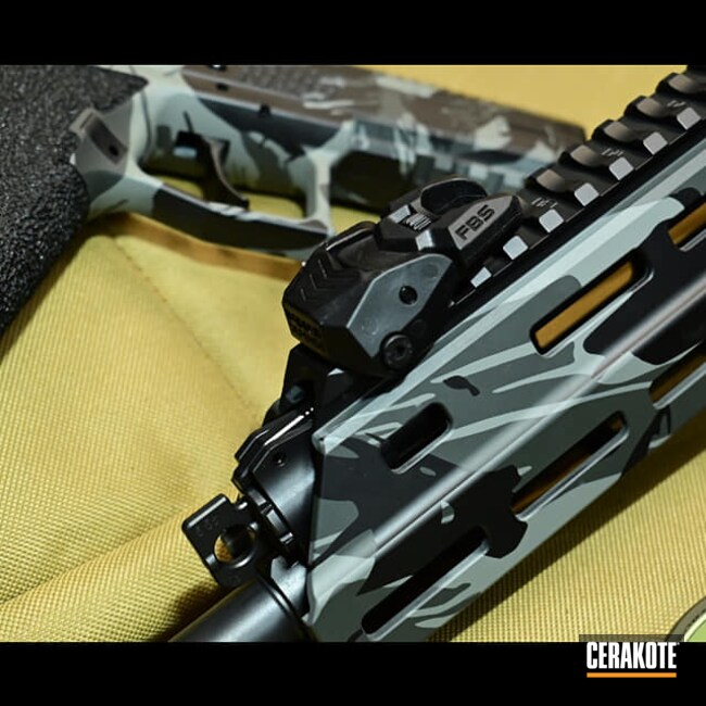 Cerakoted: S.H.O.T,Gen II Graphite Black HIR-146,Firearm,Pistol,Bull Shark Grey H-214,SIG™ DARK GREY H-210,AR Build