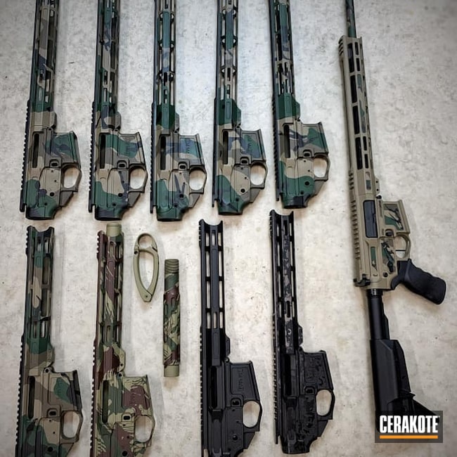 Camo AR Builds featuring Graphite Black | Cerakote