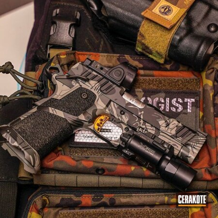 Powder Coating: Graphite Black H-146,S.H.O.T,Custom Pistol,Pistol,EDC