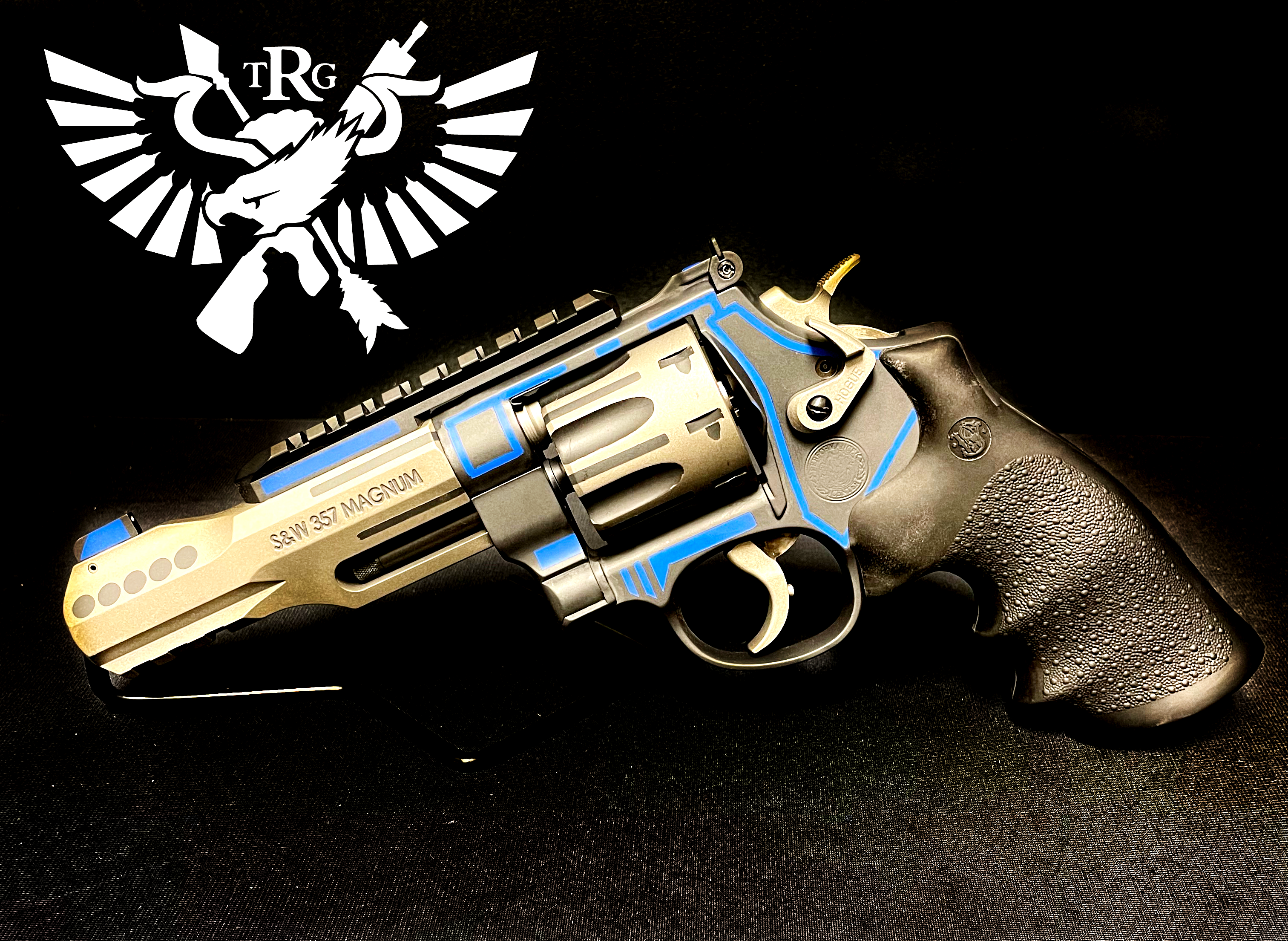 Socom Blue Smith & Wesson Revolver coated with Socom Blue and Titanium | Cerakote