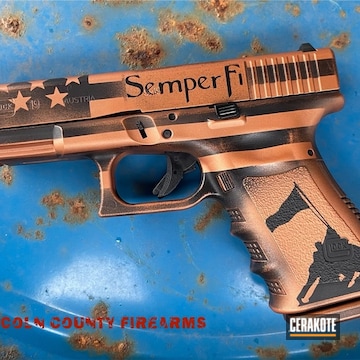 Cerakoted Custom Semper Fi Glock In H-347 And H-146