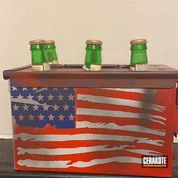 Cerakoted American Flag Ammo Can Cooler
