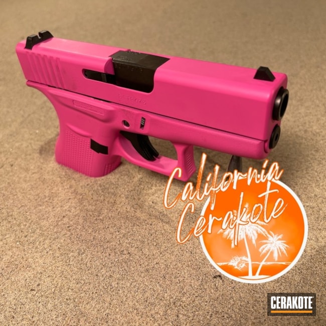 Glock 43 Cerakoted Using Prison Pink