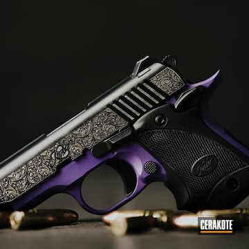 Kimber Micro 9 Pistol Cerakoted Using Bright Purple