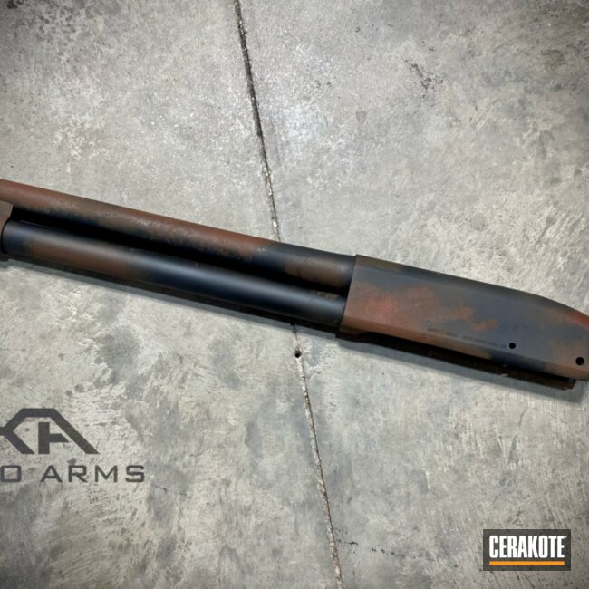 Remington 870 Cerakoted Using Multicam® Dark Brown, Patriot Brown And Fs Field Drab