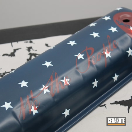 Powder Coating: S.H.O.T,America,NAVY E-220,Automotive,Valve Covers,Red White And Blue,Model Gun,Stars,Valve Cover,Stormtrooper White H-297,FIRE  E-310,Stars and Stripes,Auto,Ford,Americana,Automotive Parts